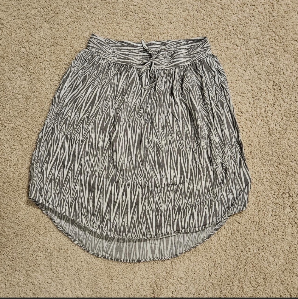 Kavu Black & White Patterned Women's Skirt